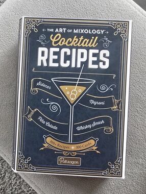 PARAGON Cocktail Recipes Deck - Navy and Gold